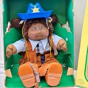 Vintage Cabbage Patch Kids african american western cowgirl sheriff. OK factory.